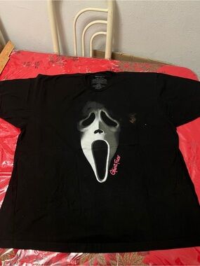 Ghostface Scream TShirt 2XL Black Horror Movie Graphic Y2K Style 90s Slasher Tee